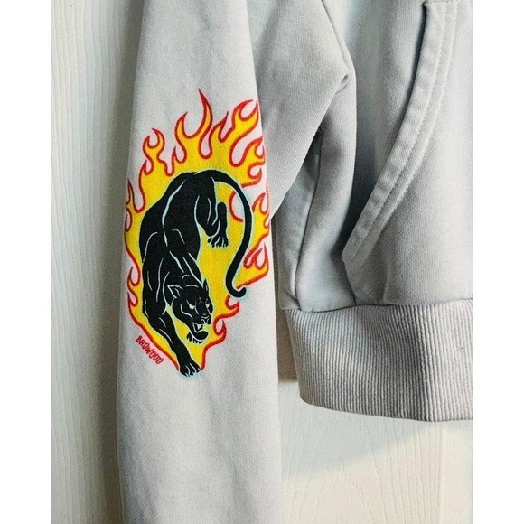 Badwood Los Angeles cropped zip-up hoodie Size Small - Picture 3 of 7